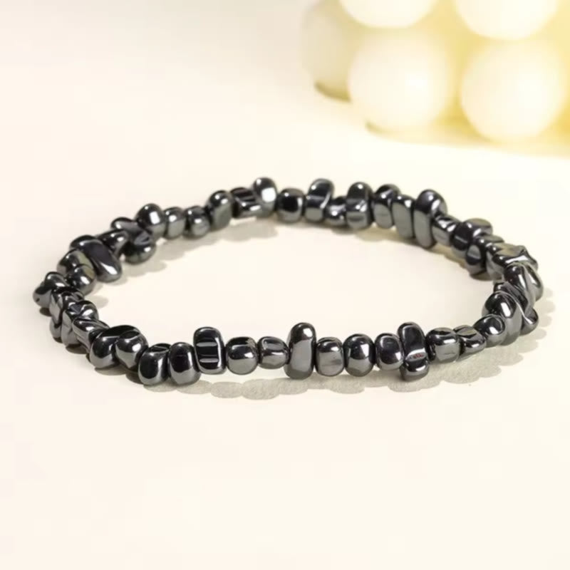 FuAttract Healing Luck & Harmony Natural Crystal & Agate Colorful Irregular Beaded Bracelet - Hematite Chips - image 37