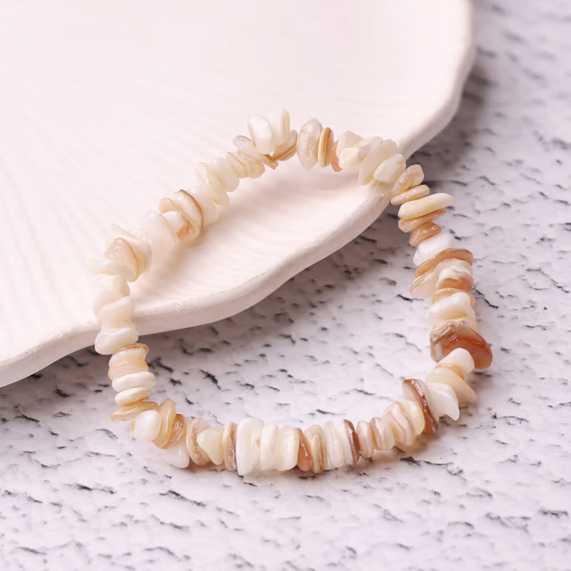 FuAttract Healing Luck & Harmony Natural Crystal & Agate Colorful Irregular Beaded Bracelet - Shell Chips - image 16