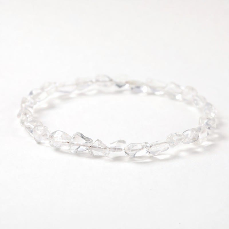 FuAttract Healing Luck & Harmony Natural Crystal & Agate Colorful Irregular Beaded Bracelet - Tumbled Clear Quartz - image 64