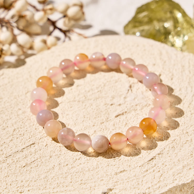 FuAttract Harmony Balance & Positive Vibes Natural Multi Material Stone Fashion Versatile Bracelet - Cherry Blossom Agate - image 19
