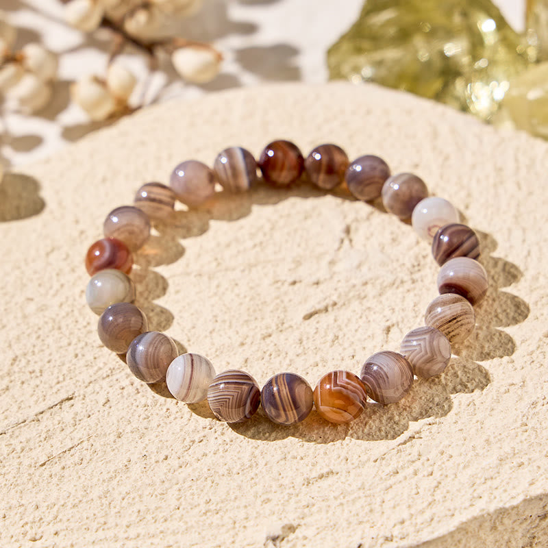 FuAttract Harmony Balance & Positive Vibes Natural Multi Material Stone Fashion Versatile Bracelet - Gray Botswana Agate - image 23