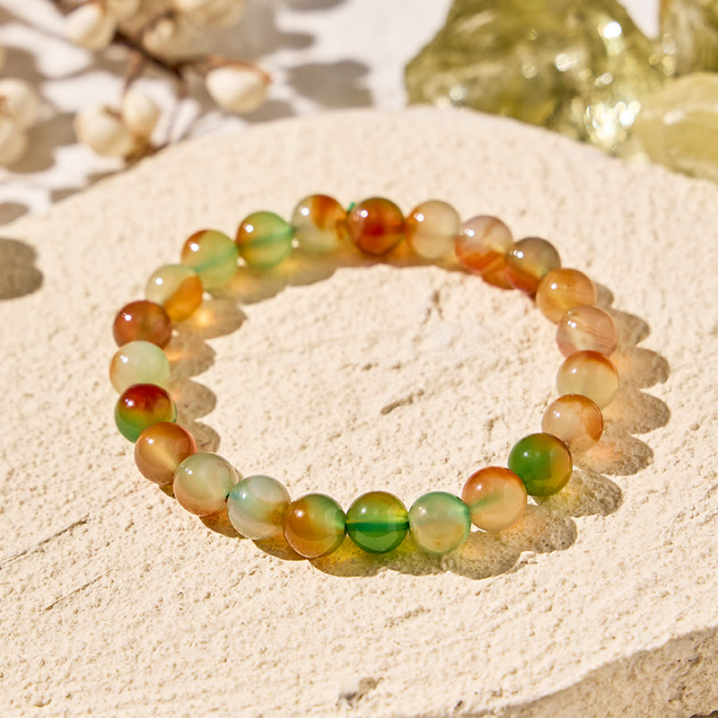 FuAttract Harmony Balance & Positive Vibes Natural Multi Material Stone Fashion Versatile Bracelet - Peacock Agate - image 27