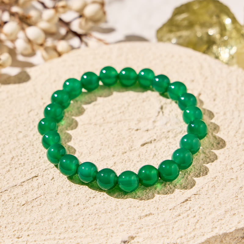 FuAttract Harmony Balance & Positive Vibes Natural Multi Material Stone Fashion Versatile Bracelet - Green Agate - image 25