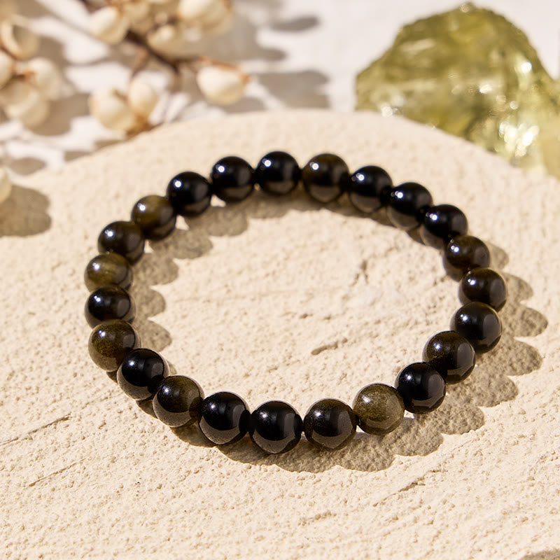 FuAttract Harmony Balance & Positive Vibes Natural Multi Material Stone Fashion Versatile Bracelet - Golden Obsidian - image 39