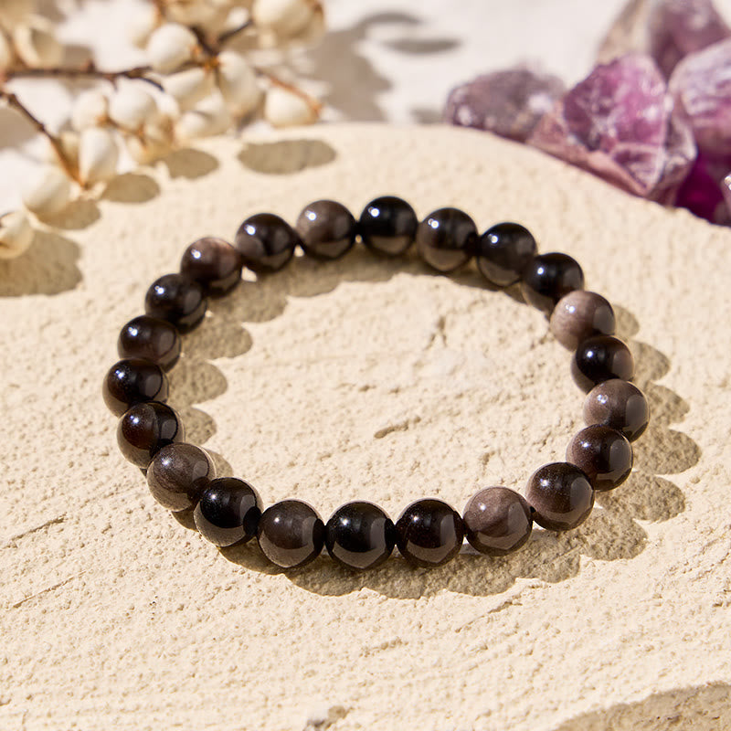 FuAttract Harmony Balance & Positive Vibes Natural Multi Material Stone Fashion Versatile Bracelet - Silver Obsidian - image 40