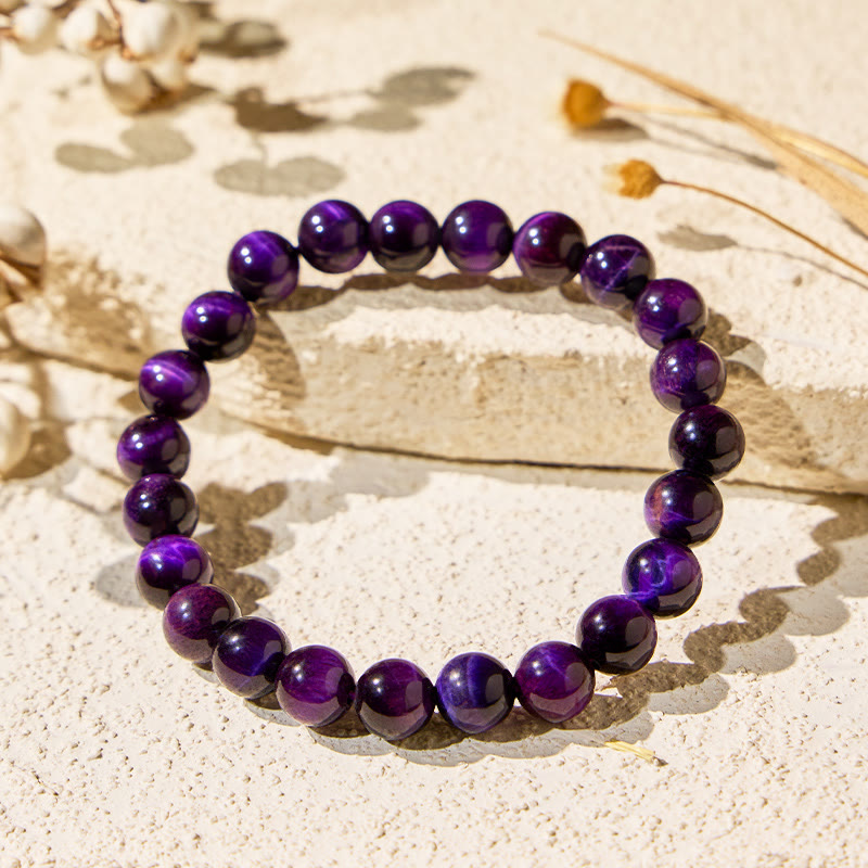 FuAttract Harmony Balance & Positive Vibes Natural Multi Material Stone Unisex Versatile Bracelet - Purple Tiger's Eye - image 49