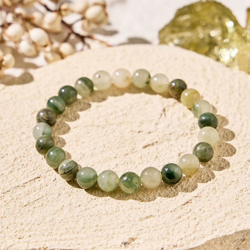 FuAttract Harmony Balance & Positive Vibes Natural Multi Material Stone Fashion Versatile Bracelet - Green Flash Stone - image 66