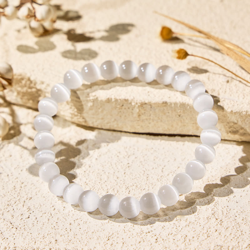 FuAttract Harmony Balance & Positive Vibes Natural Multi Material Stone Fashion Versatile Bracelet - White Cat's Eye - image 87