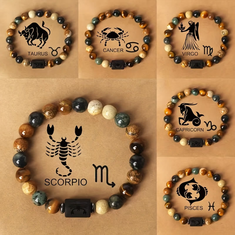 FREE Today: Confidence Balance & Personal Identity Tiger's Eye Picture Jasper Zodiac Signs Bracelet - image 17