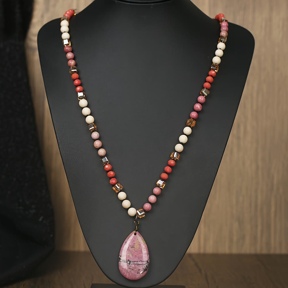 FuAttract Wisdom Clarity & Inner Peace Lapis Lazuli Teardrop Pendant Sweater Necklace - image 2