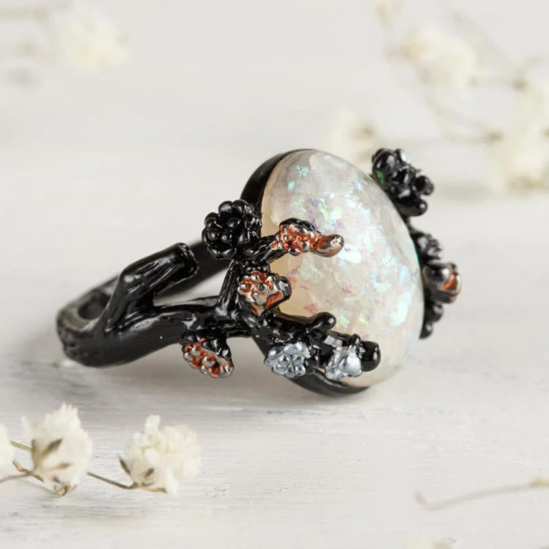 FREE Today: Beauty Harmony & Elegance Vintage White Opal Flower Grace Ring - image 5