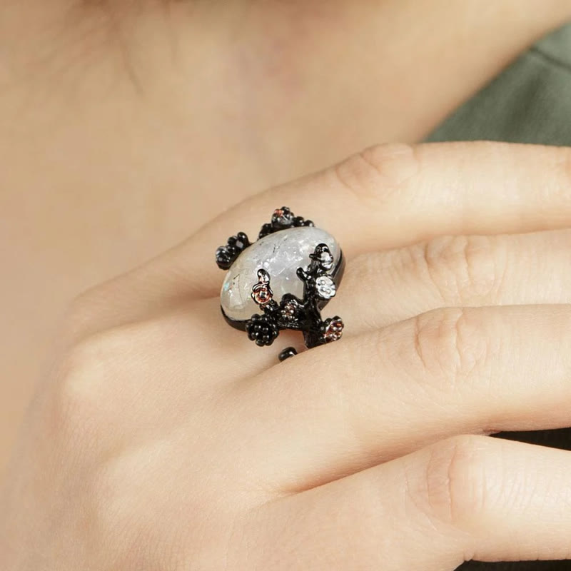 FREE Today: Beauty Harmony & Elegance Vintage White Opal Flower Grace Ring - image 3