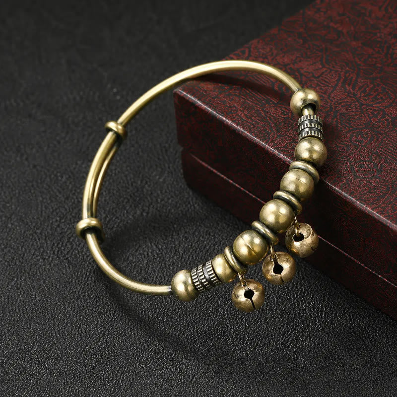 FuAttract Luck Protection & Harmony Vintage Copper Bell Charm Bracelet - image 2