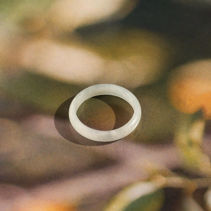 FuAttract Harmony Protection & Elegance Natural Ice Jade Skinny Ring - image 4