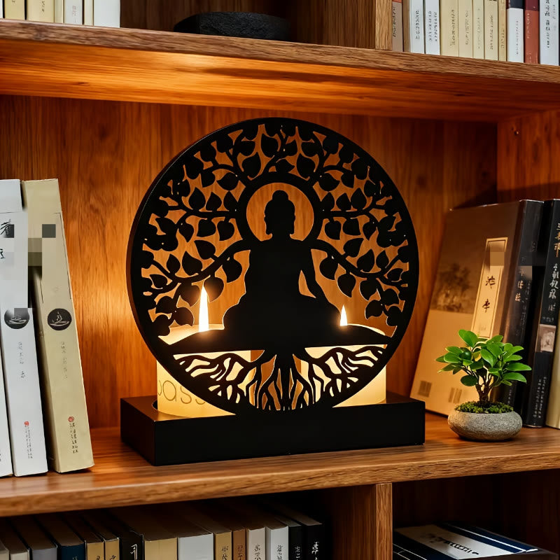 FuAttract Growth Harmony & Inner Peace Tree of Life Spiritual Zen Meditation Metal Candle Holder - Tree of Life - image 0