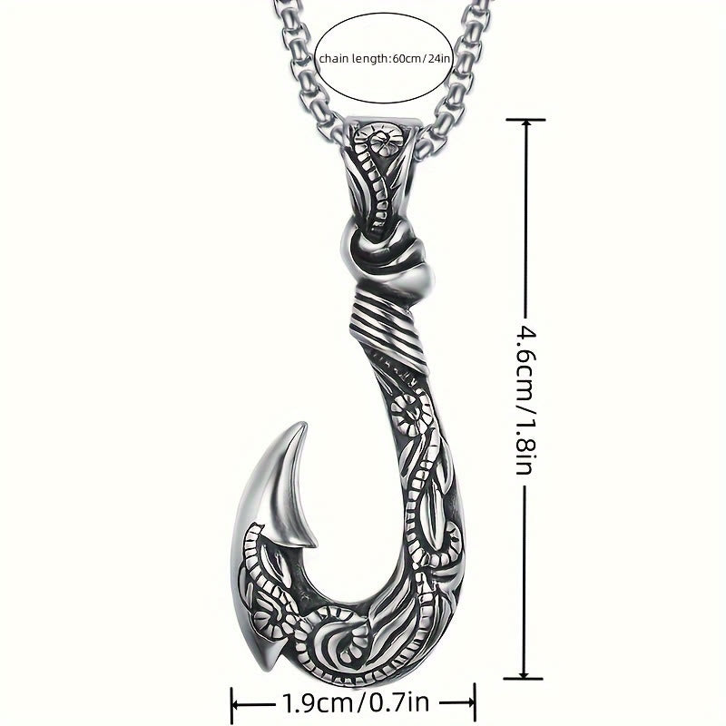 FuAttract Protection Strength & Courage Tribal Totem Fish Hook Pendant Necklace - image 4