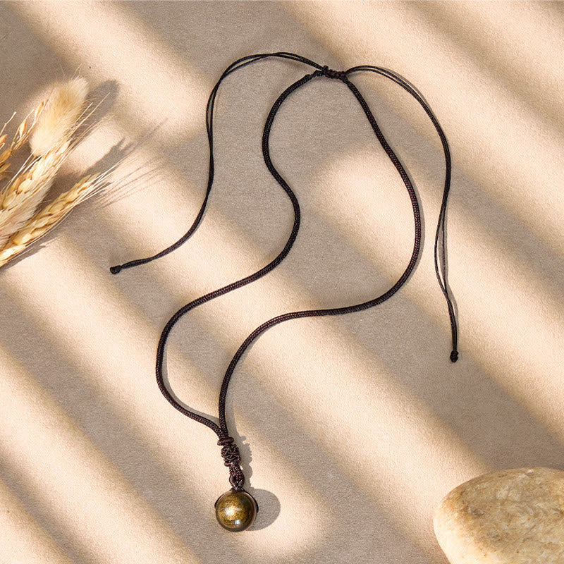 FuAttract Protection Prosperity & Luck Golden Obsidian Fortune Pendant Necklace - image 4
