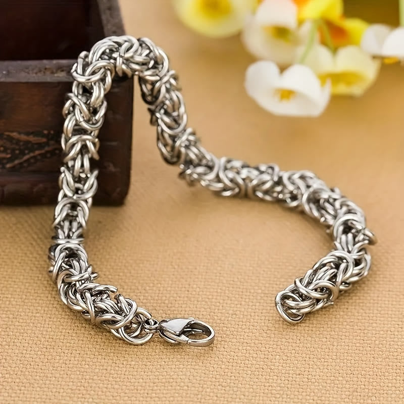 FuAttract Harmony Strength & Connection Stainless Steel Intricate Interlocking Chain Bracelet - image 5