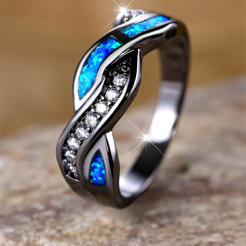 FuAttract Harmony Elegance & Love Infinity Twist Promise Rhinestone Zinc Alloy Ring - image 1
