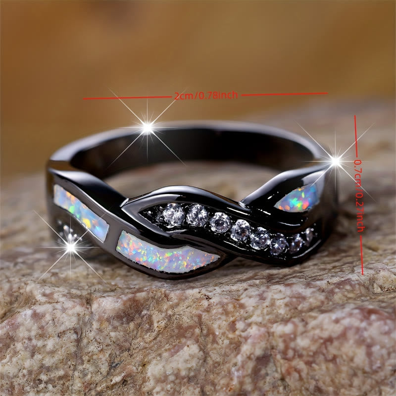 FuAttract Harmony Elegance & Love Infinity Twist Promise Rhinestone Zinc Alloy Ring - image 8