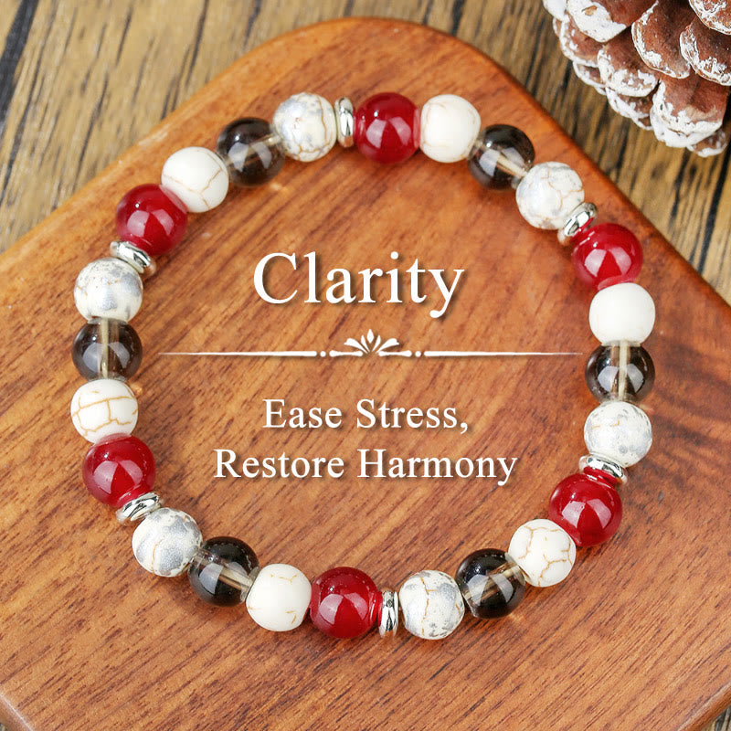 FuAttract Protection Strength & Courage Tiger Eye Black Onyx Red Agate Energy Bracelet - White Turquoise - image 15