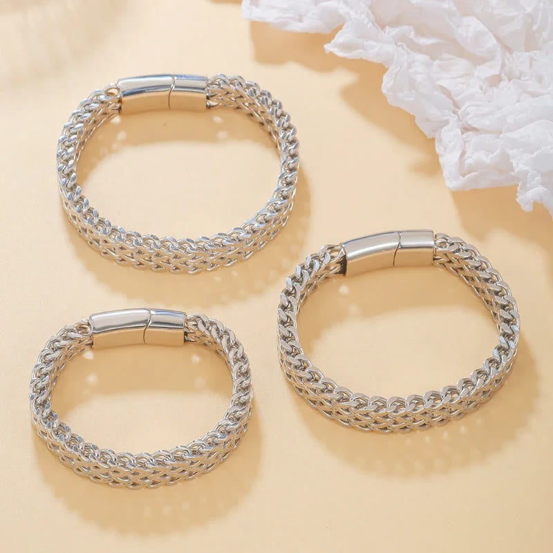 FREE Today: Strength Stability & Connection Woven Square Reversible Stainless Steel Bracelet - image 4