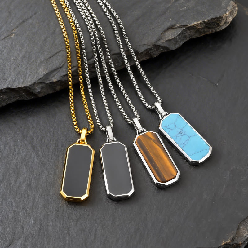 FuAttract Protection Clarity & Confidence Stainless Steel Resin Glossy Minimalist Pendant Necklace - image 1
