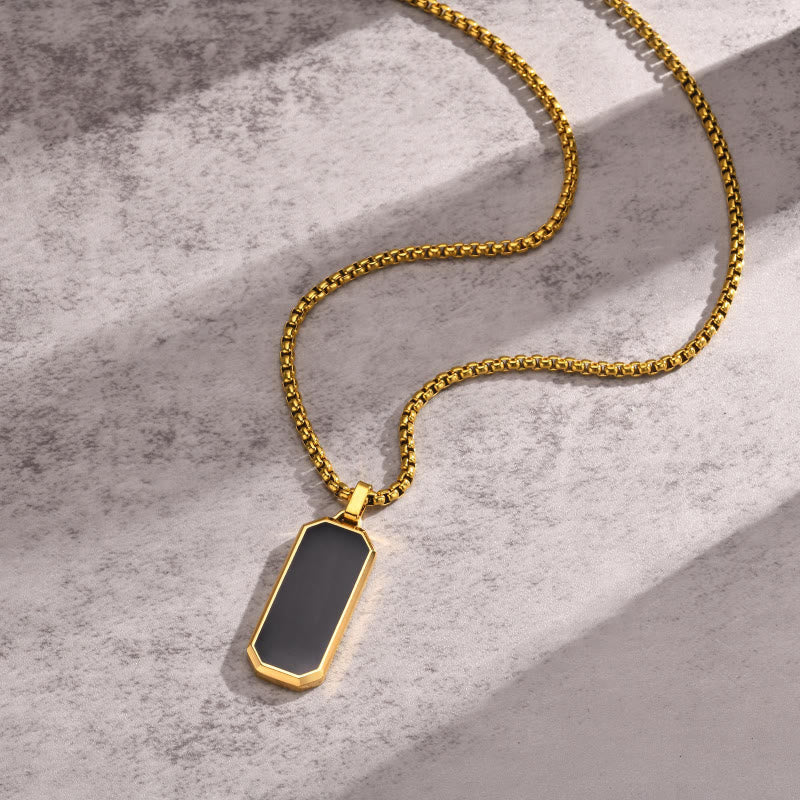 FuAttract Protection Clarity & Confidence Stainless Steel Resin Glossy Minimalist Pendant Necklace - Golden - image 9