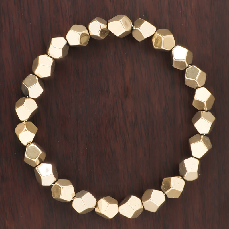 FuAttract Wealth Confidence & Protection Pyrite Irregular Faceted Bead Energy Bracelet - image 4