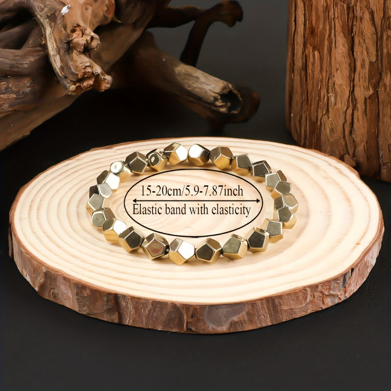 FuAttract Wealth Confidence & Protection Pyrite Irregular Faceted Bead Energy Bracelet - image 5