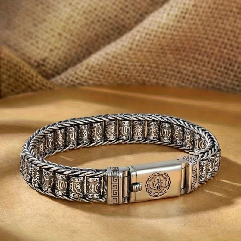 FuAttract Protection Guardian & Good Fortune Vintage Om Mani Mantra Rotating Copper Bracelet - image 1