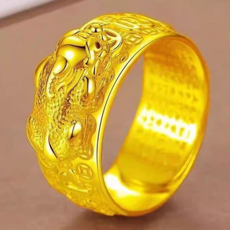 FuAttract FengShui Pixiu Mantra Ring for Wealth Success & Protection - Gold Pixiu 2 - image 12