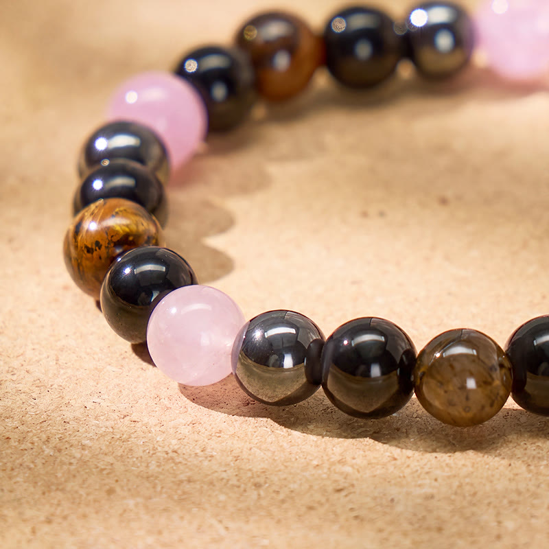 FuAttract Protection Strength & Confidence Tiger Eye Amethyst Healing Bracelet - image 5