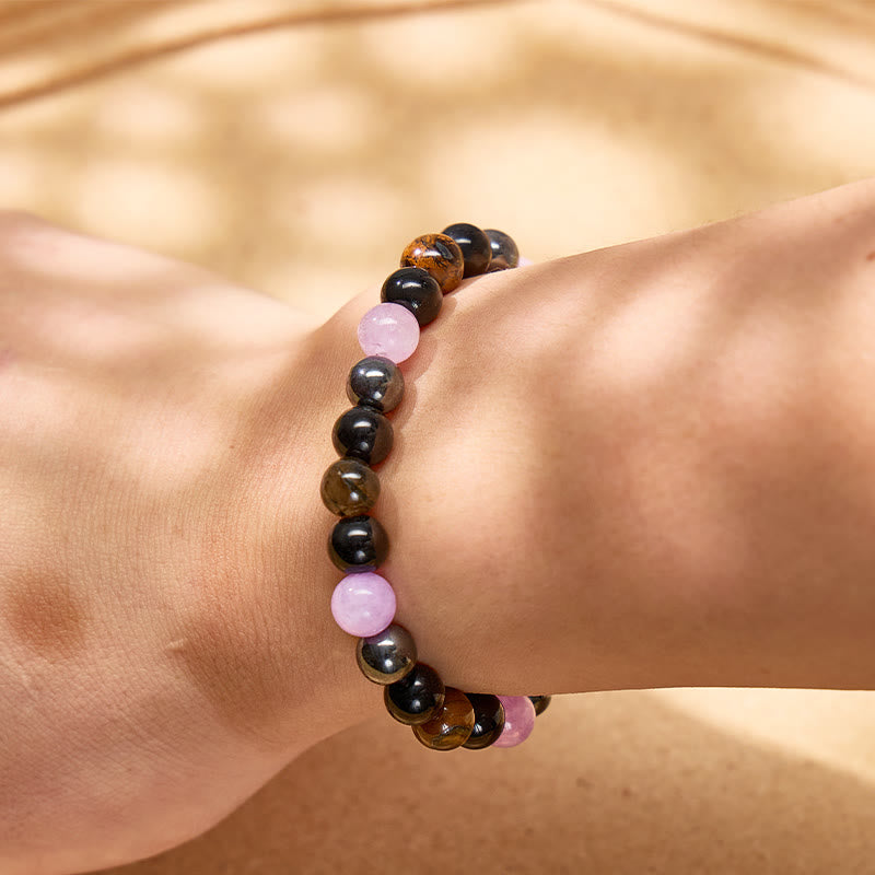 FuAttract Protection Strength & Confidence Tiger Eye Amethyst Healing Bracelet - image 3