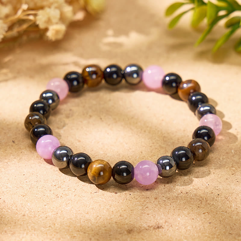 FuAttract Protection Strength & Confidence Tiger Eye Amethyst Healing Bracelet - image 4