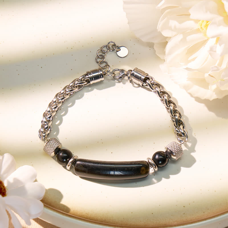FuAttract Wisdom Luck & Harmony Vintage Turquoise Bridge Charm Stainless Steel Bracelet - image 11