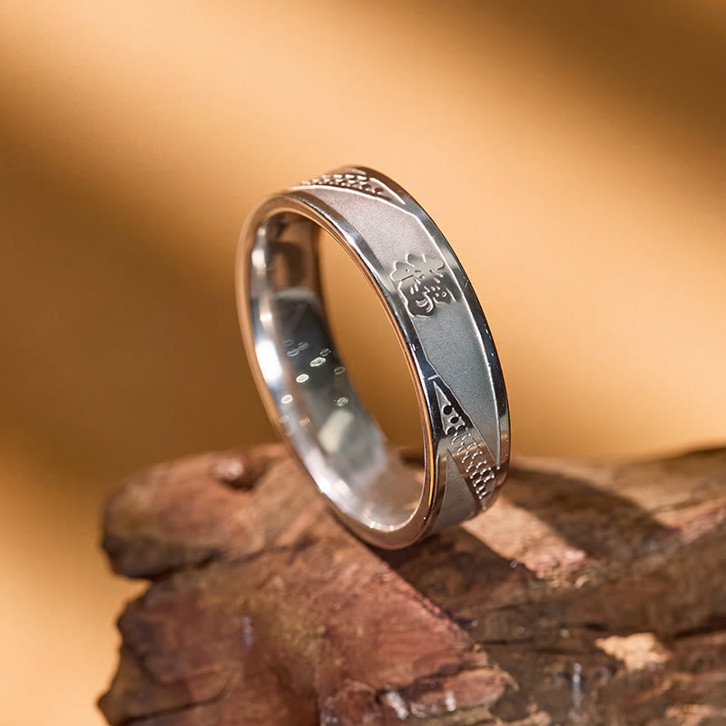 FuAttract Wealth Blessing & Good Fortune Fu Character Titanium Steel Ring - image 9