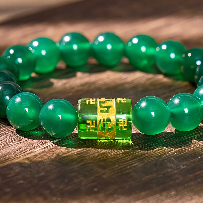 FuAttract Protection Blessing & Good Fortune Om Mani Mantra Lucky Charm Agate Bracelet - image 10