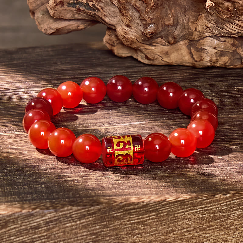 FuAttract Protection Blessing & Good Fortune Om Mani Mantra Lucky Charm Agate Bracelet - image 13