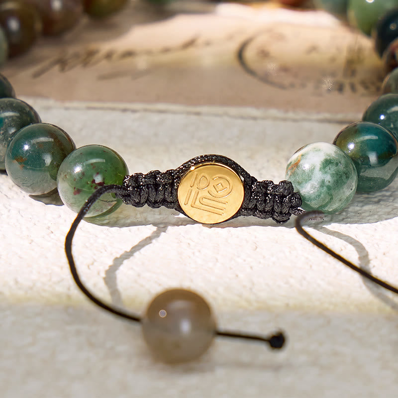 FuAttract Stability Protection & Grounding Indian Agate Adjustable Macrame Bracelet - image 4