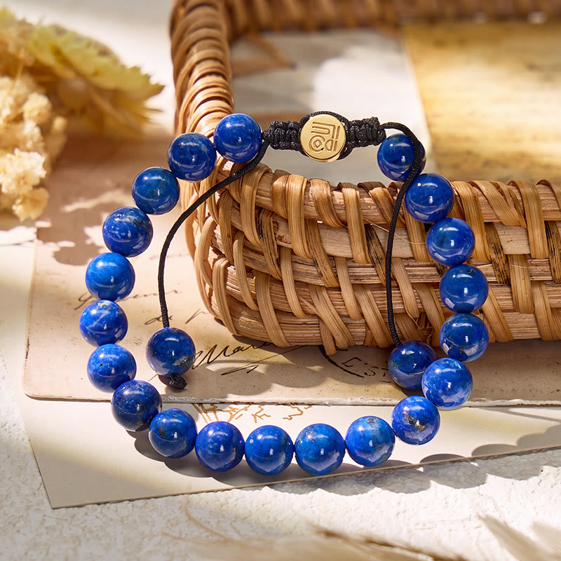 FuAttract Wisdom Clarity & Intuition Lapis Lazuli Adjustable Macrame Bracelet - image 1