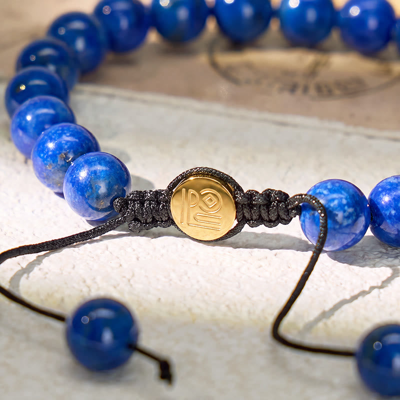 FuAttract Wisdom Clarity & Intuition Lapis Lazuli Adjustable Macrame Bracelet - image 4