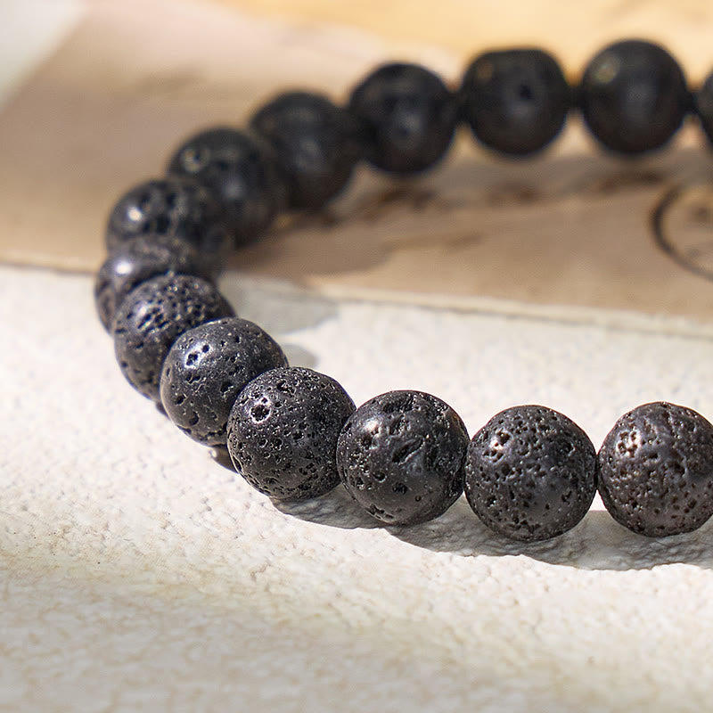 FuAttract Protection Grounding & Stability Lava Stone Adjustable Macrame Bracelet - image 3