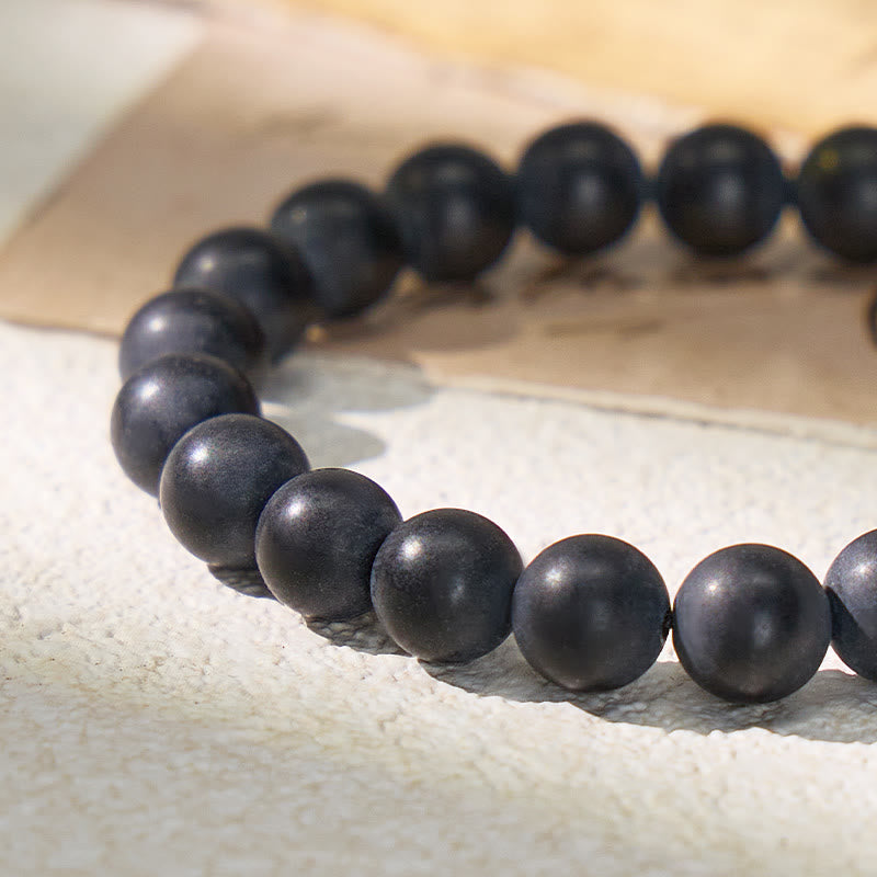 FuAttract Protection Strength & Calm Matte Black Onyx Adjustable Macrame Bracelet - image 3