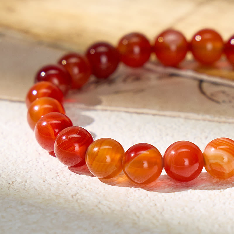 FuAttract Courage Vitality & Passion Red Agate Adjustable Macrame Bracelet - image 3