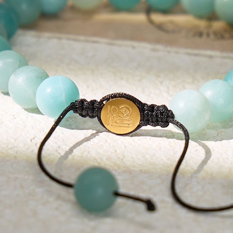 FuAttract Luck Growth & Confidence Amazonite Adjustable Macrame Bracelet - image 4