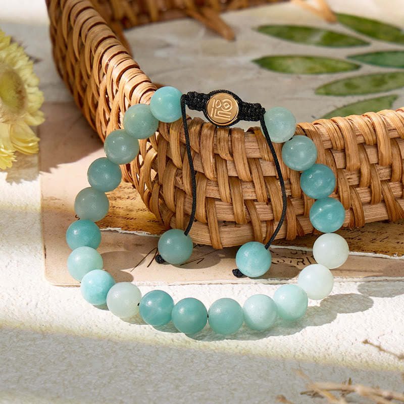 FuAttract Luck Growth & Confidence Amazonite Adjustable Macrame Bracelet - image 1