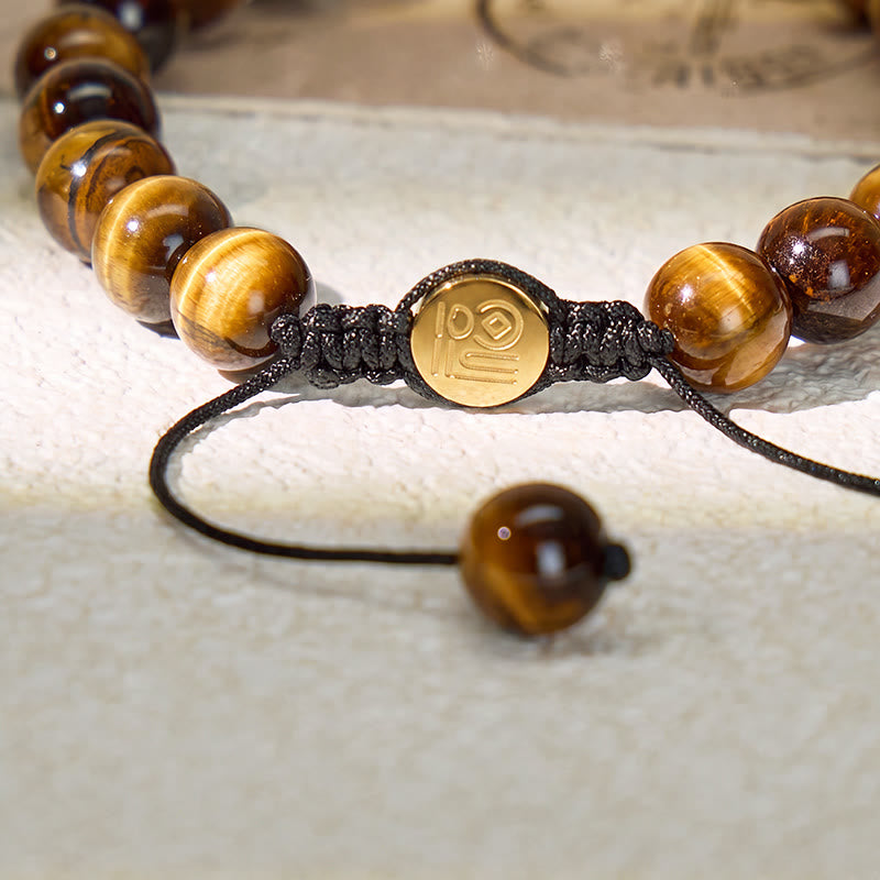 FuAttract Confidence Stability & Courage Tiger's Eye Adjustable Macrame Bracelet - image 4