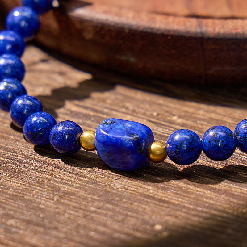FuAttract Wisdom Prosperity & Lucky Natural Lapis Lazuli Energy Bracelet - image 4