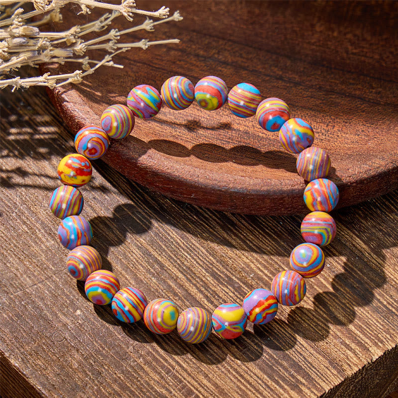 FuAttract Harmony Joy & Vitality Natural Rainbow Calsilica Healing Bracelet - image 2